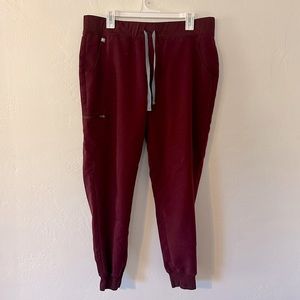 FIGS Womens Zamora Scrubs Jogger Pants XL Regular Maroon